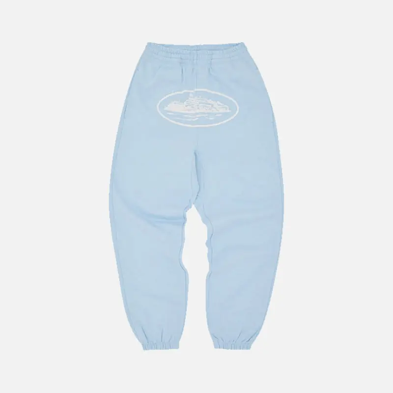 Corteiz RTW Alcatraz Bottoms - Baby Blu / White