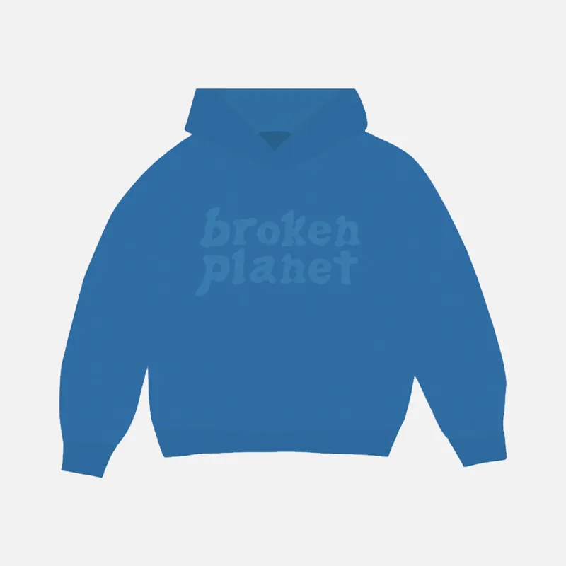 Broken Planet Market Monochrome Hoodie - Cobalt Blue