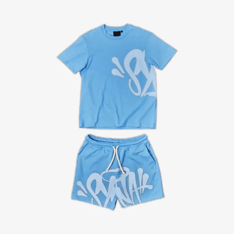 Syna World T-Shirt & Shorts Logo Set - Blue