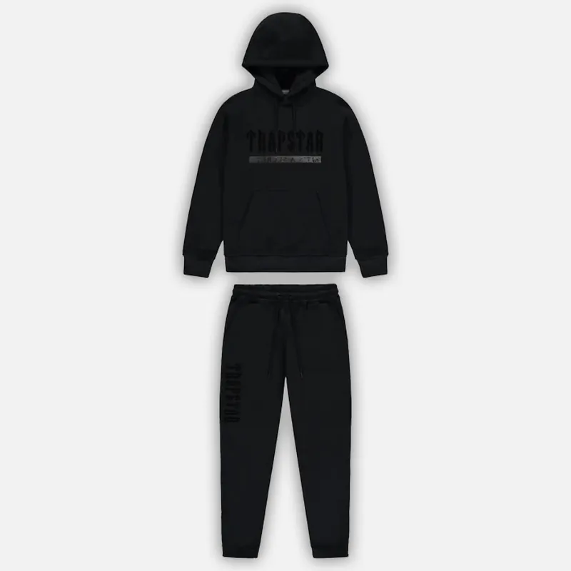 Trapstar Chenille Decoded 2.0 Hooded Tracksuit - Blackout