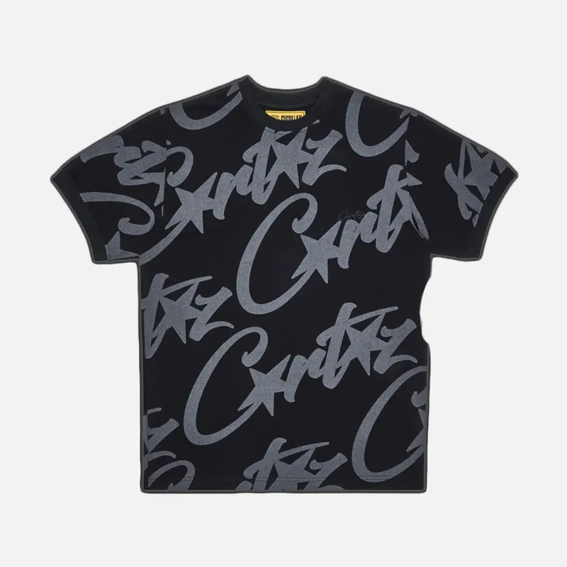 Corteiz RTW Allstarz All Over T-Shirt - Black