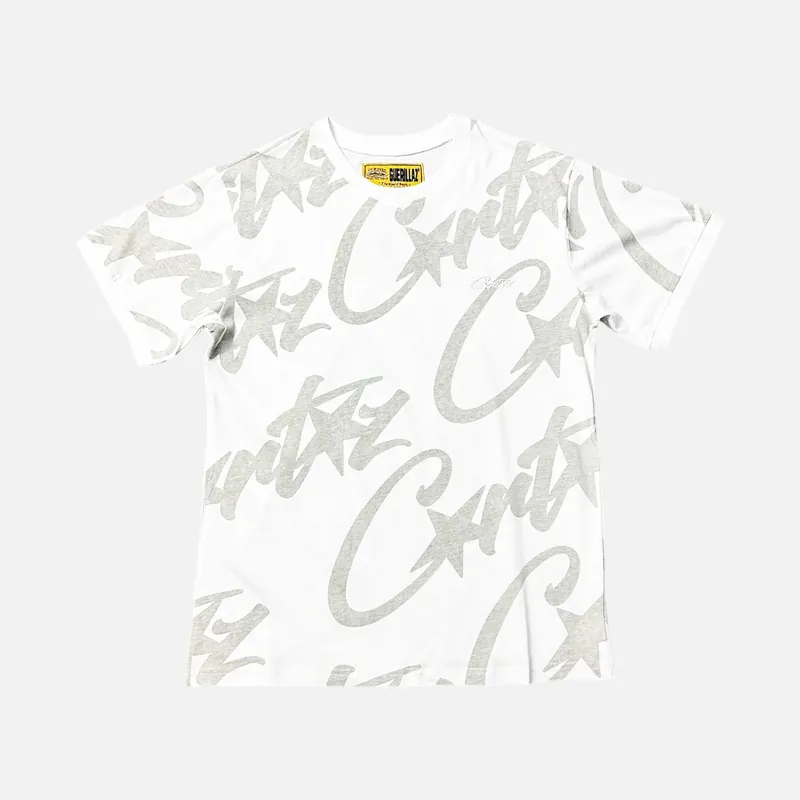 Corteiz RTW Allstarz All Over T-Shirt - White