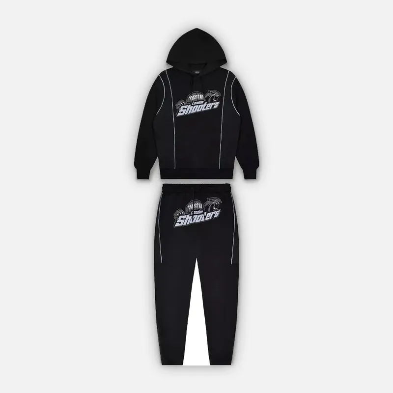 Trapstar Shooters Technical Hooded Tracksuit - Black / Blue