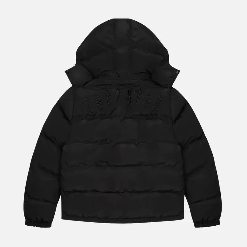 Trapstar Irongate Detachable Hooded Puffer Jacket - Blackout Edition