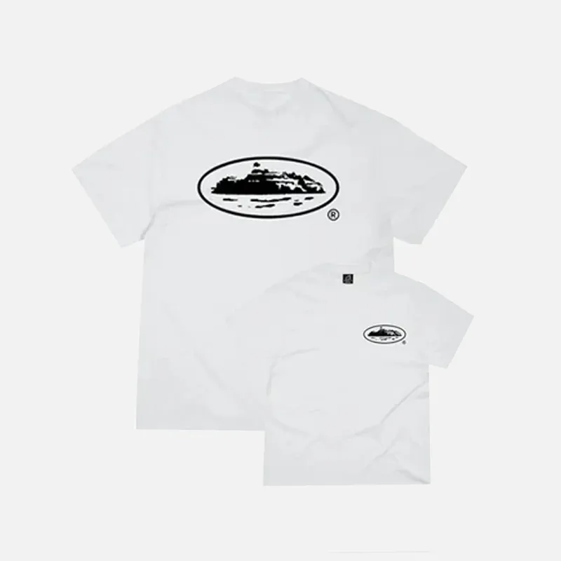 Corteiz RTW OG Island T-Shirt - White / Black