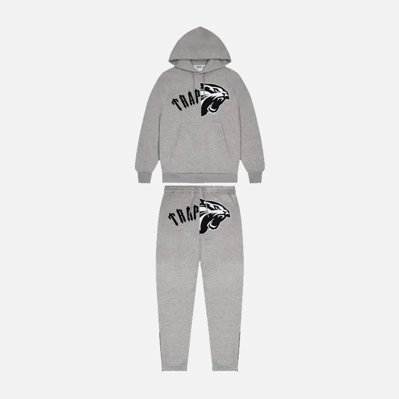 Trapstar Shooters Arch Hooded Tracksuit - Grey / Black
