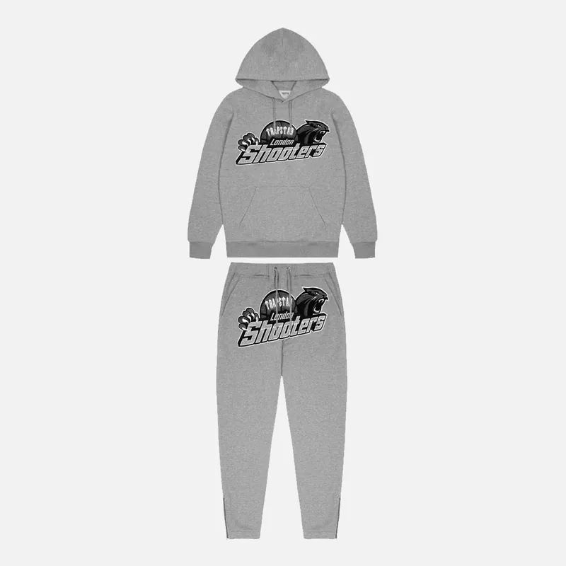 Trapstar Shooters Hooded Tracksuit - Grey / Blue