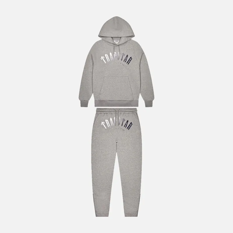 Trapstar Irongate Arch Gel Hooded Tracksuit - Grey / White
