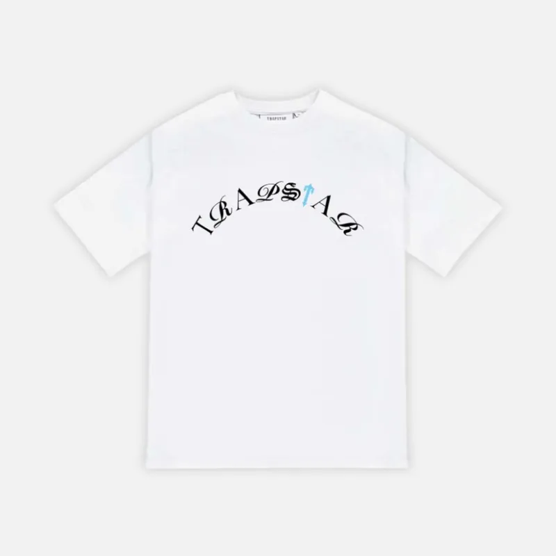 Trapstar Script Arch T-Shirt - White / Teal
