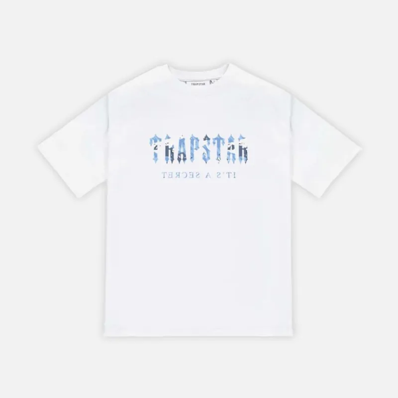 Trapstar Decoded T-Shirt - White / Blue Camo