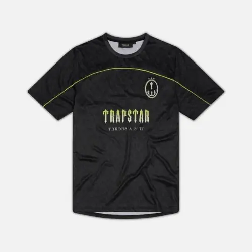 Preloved Trapstar T Football Jersey - Black / Lime Green