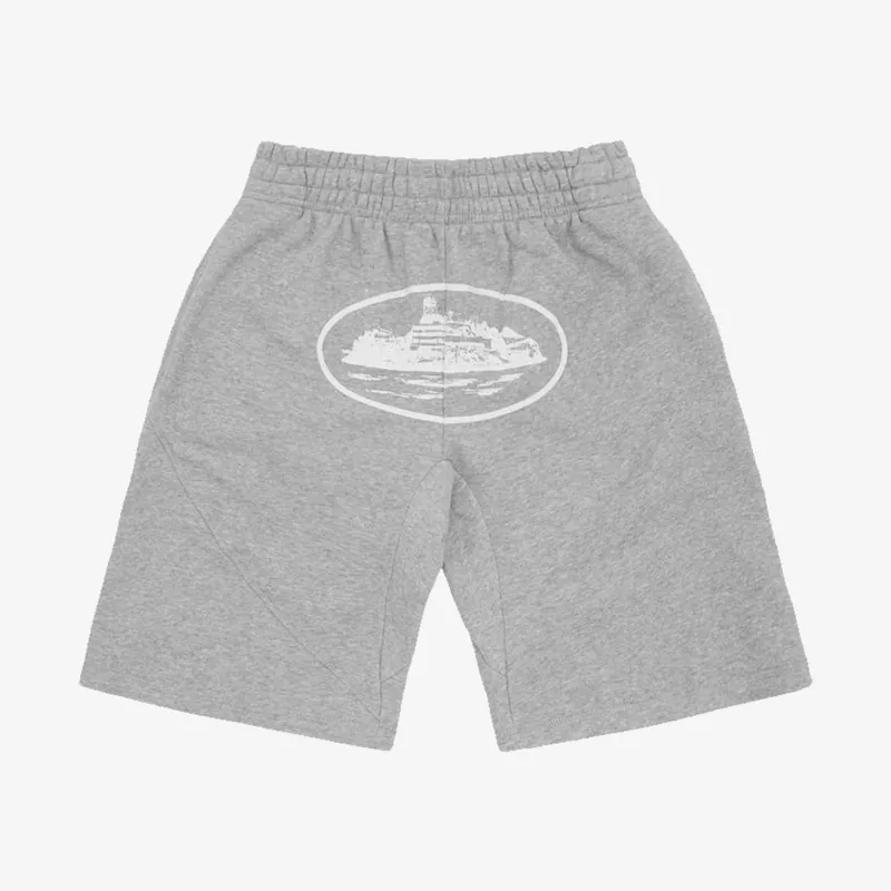 Preloved Corteiz RTW OG Alcatraz Shorts - Heather Grey