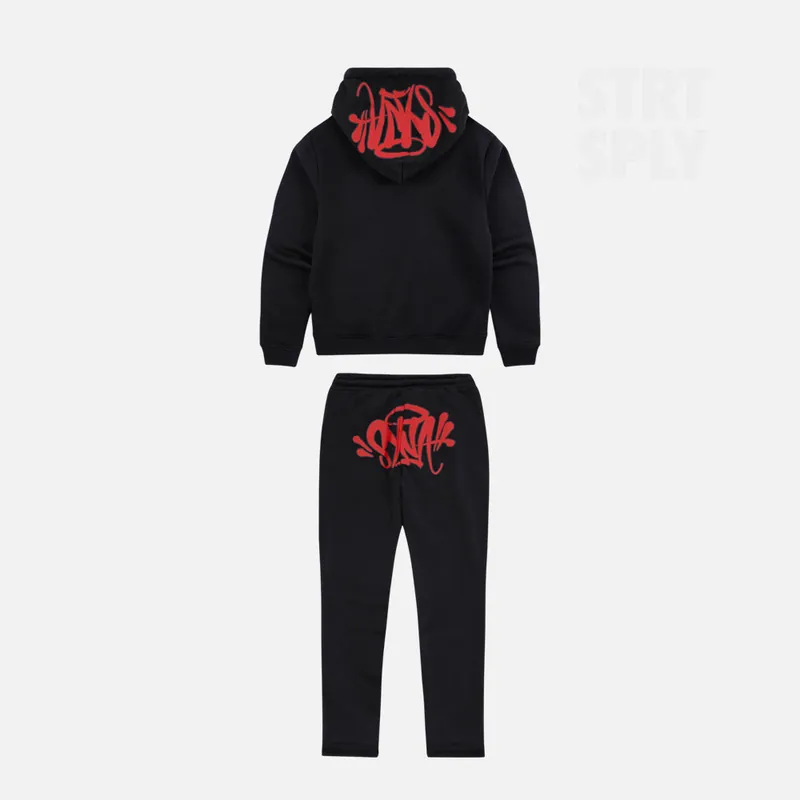 Syna World Logo Tracksuit - Black / Red