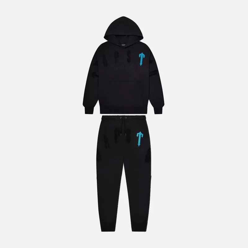 Trapstar Irongate Arch Chenille 2.0 Hooded Tracksuit - Black / Blue