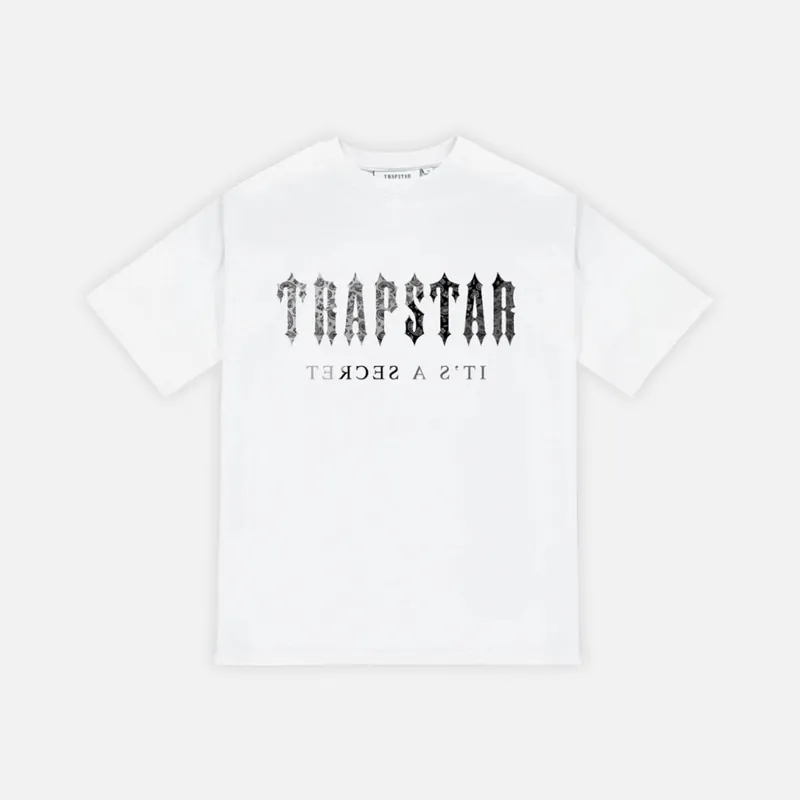 Trapstar Decoded Paisley Monochrome Edition T-Shirt - White / Black