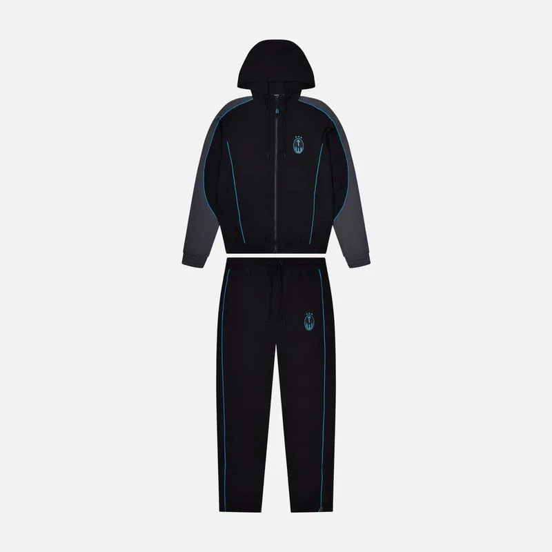 Trapstar Irongate Crest Shell Tracksuit - Black / Teal