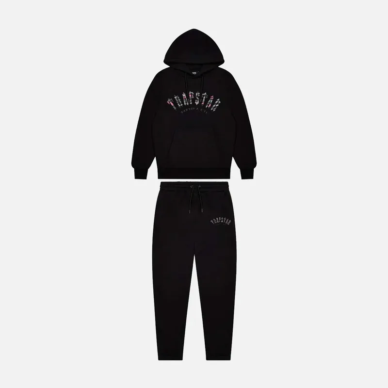 Trapstar Irongate Arch Tracksuit - Black / Pink