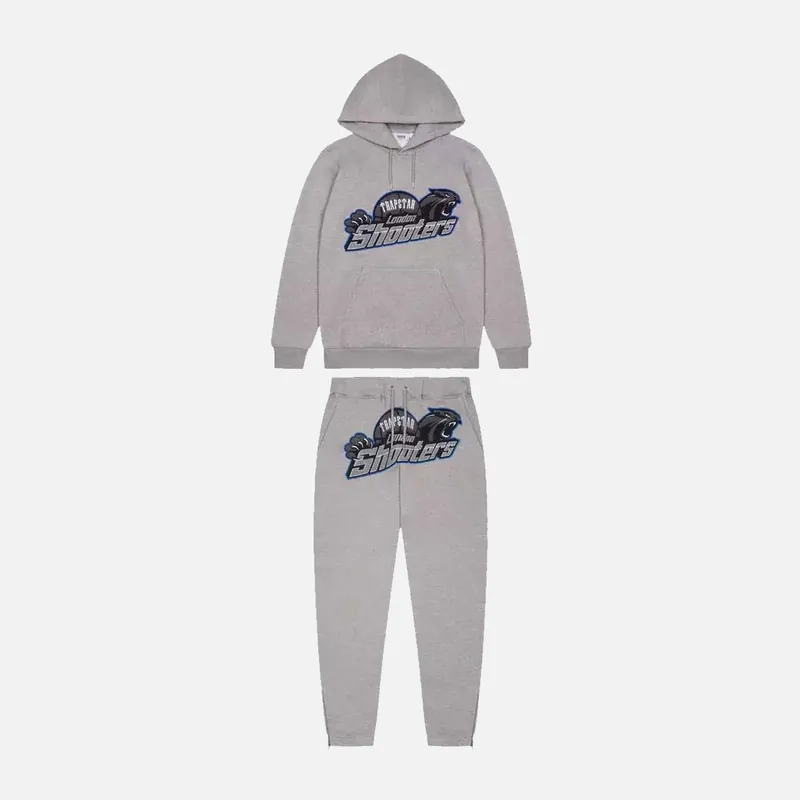Trapstar Shooters Hooded Tracksuit - Grey Ice Edition