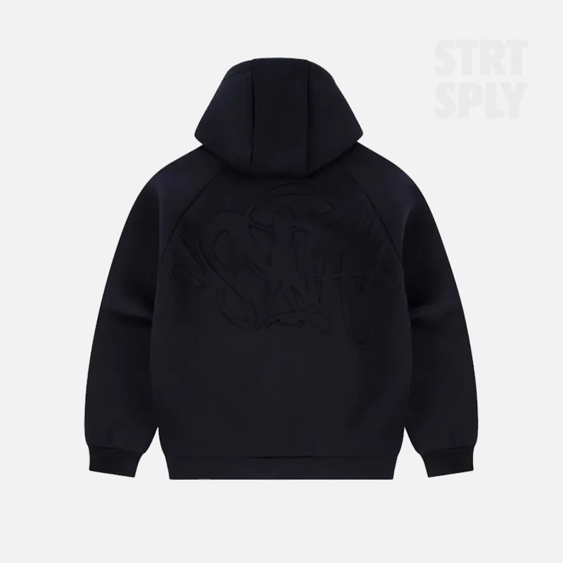 Syna World Neoprene Embossed Hoodie - Black