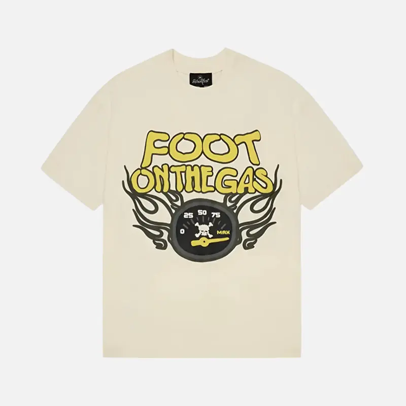 Broken Planet Foot On The Gas T-Shirt - Vanilla White