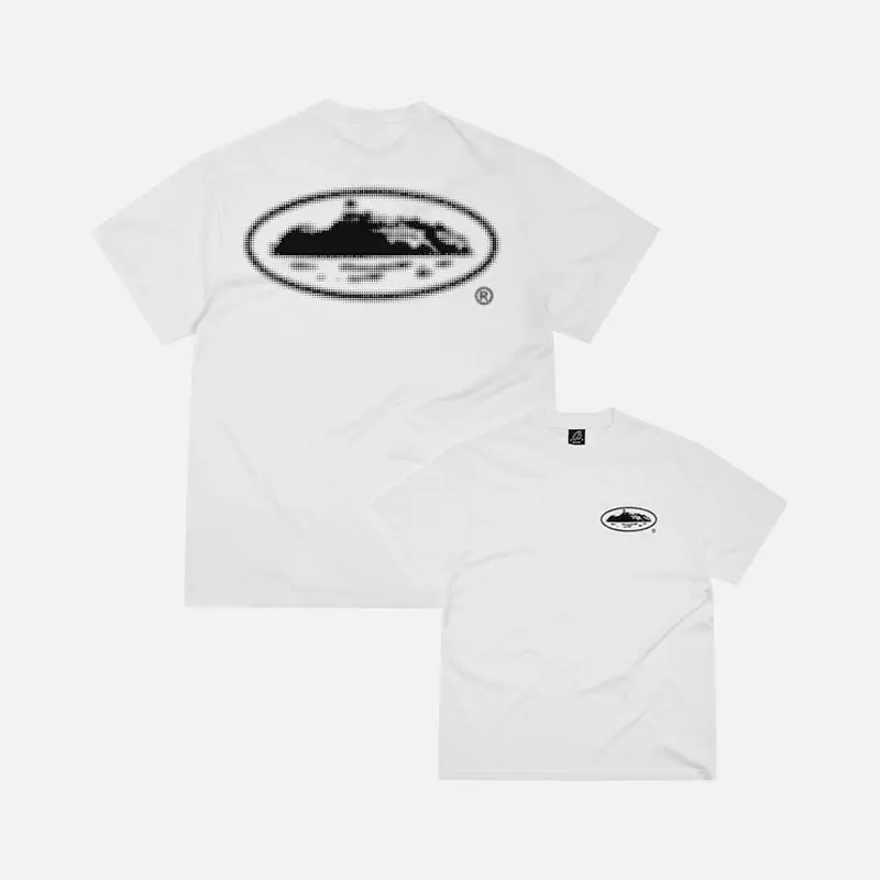 Corteiz RTW Halftone Island T-Shirt - White / Black