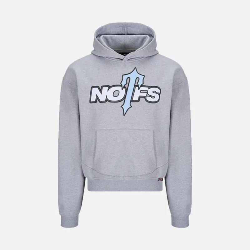 Trapstar x NOFS Hoodie - Grey / Ice Blue