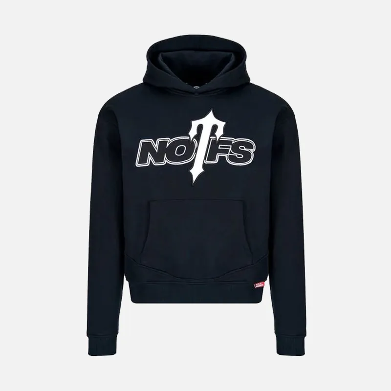 Trapstar x NOFS Hoodie - Black / Ice Blue