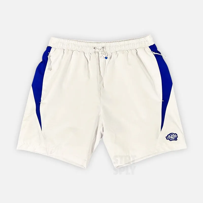 Syna World Vortex Woven Shorts - White / Blue