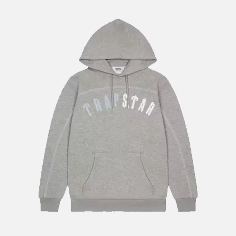 Preloved Trapstar Irongate Arch Chenille Hoodie - Grey Ice Edition