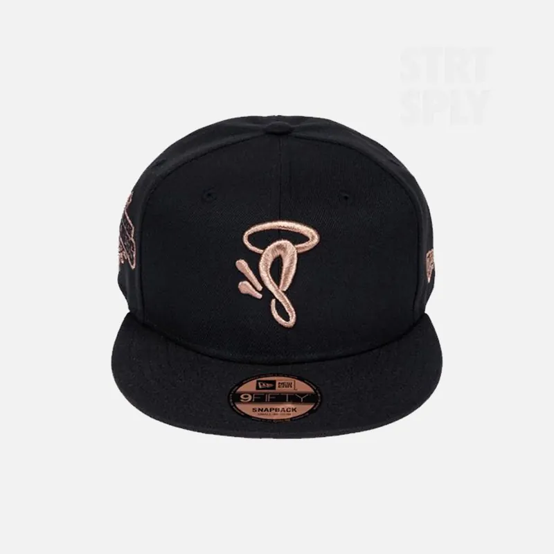 Syna World x New Era 9Fifty Snapback Cap - Black / Rose Gold