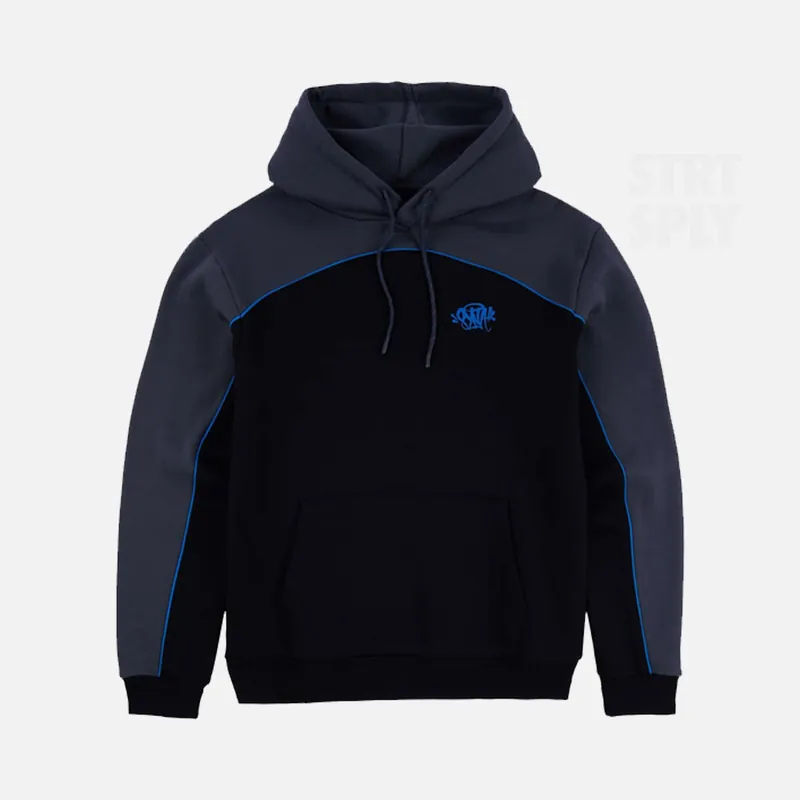 Syna World Team Pipe Hoodie - Black / Cobalt Blue