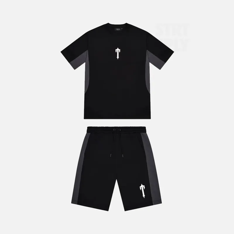 Trapstar Irongate T Panel T-Shirt & Short Set - Black