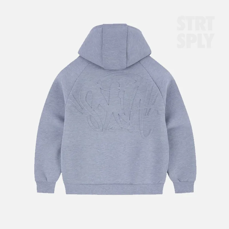 Syna World Neoprene Embossed Hoodie - Grey