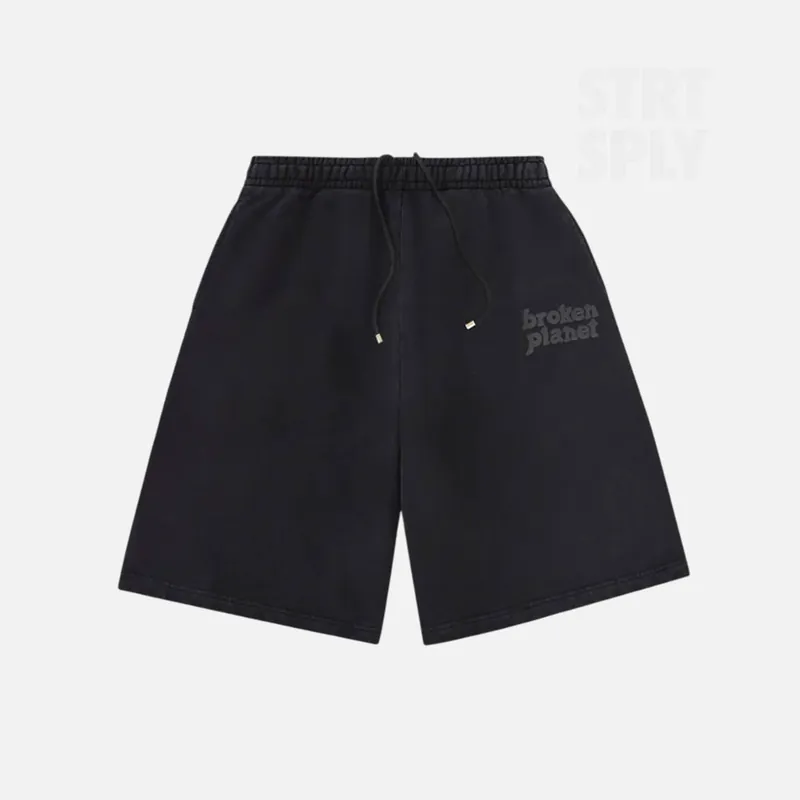 Broken Planet Basics Shorts - Washed Midnight Black