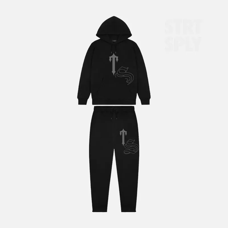 Trapstar TS Print Hooded Tracksuit - Black