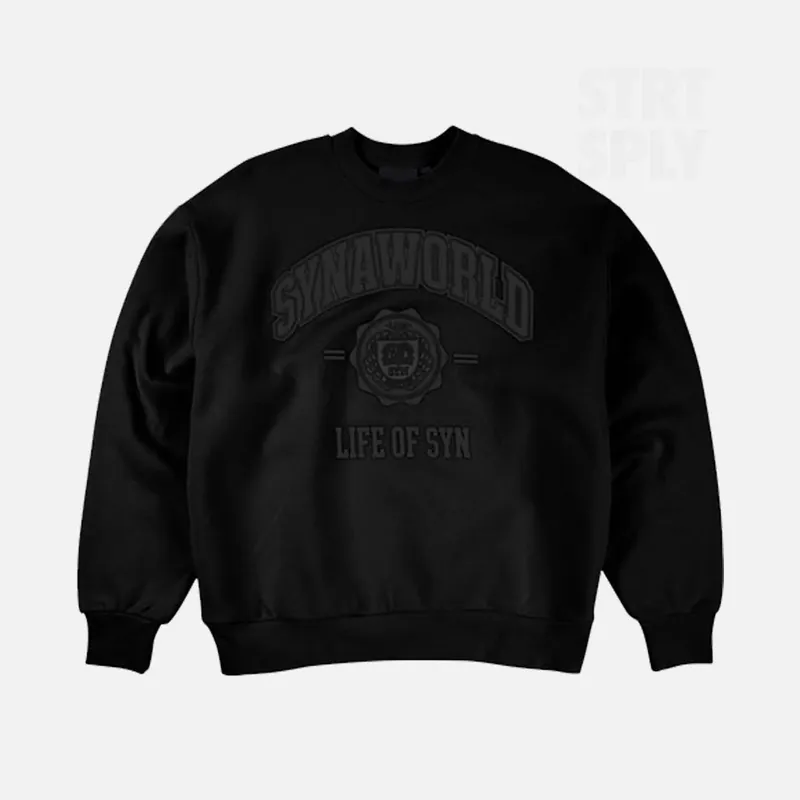 Syna World College Crew Sweater - Black