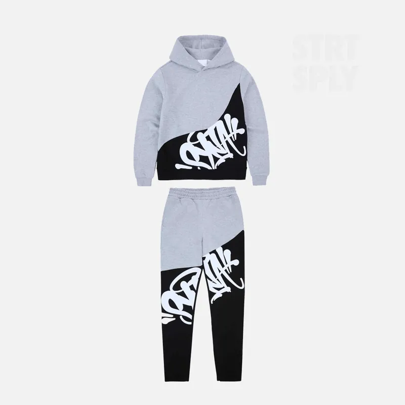Syna World Logo Slice Tracksuit - Grey / Black