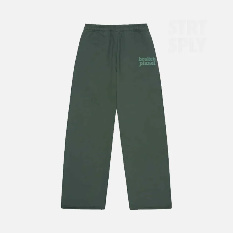 Broken Planet Basics Straight Leg Bottoms - Emerald Green
