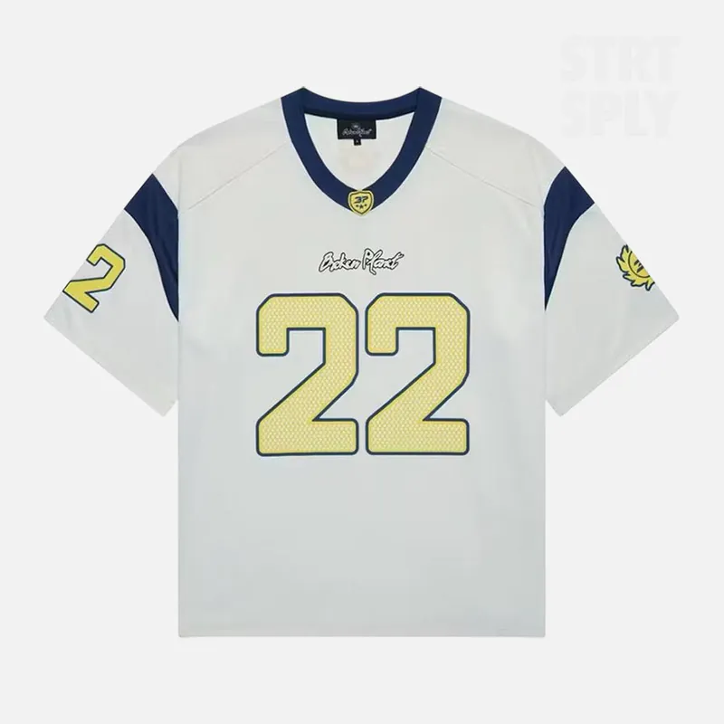 Broken Planet Football Jersey - White / Blue