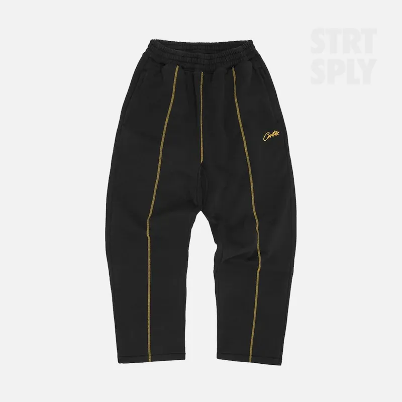 Corteiz RTW HMP V2 Open Hem Pant - Black / Yellow