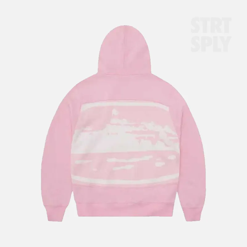 Corteiz RTW Alcatraz Mixed Panel Zip-Up Hoodie - Pink