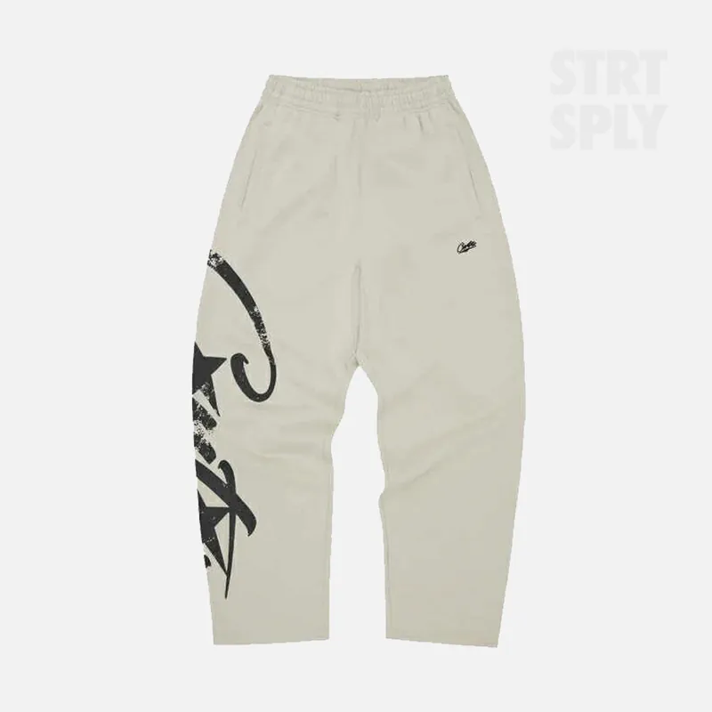 Corteiz RTW Woosh Open Hem Pant - Bone