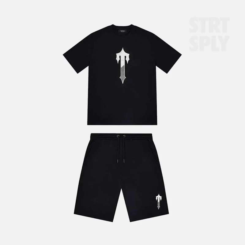 Trapstar Irongate T T-Shirt & Short Set - Black / Grey