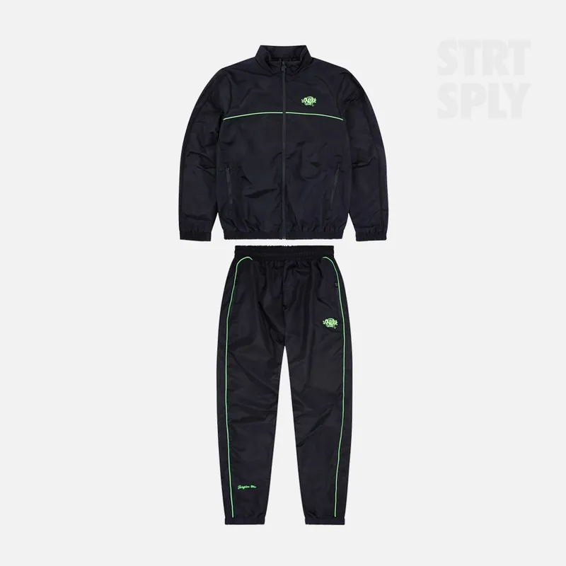 Syna World Logo Shell Tracksuit - Black / Green