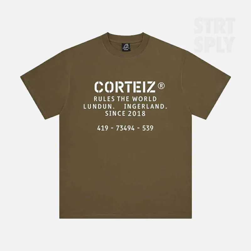 Corteiz RTW Stencil T-Shirt - Khaki