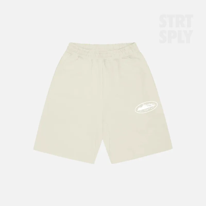 Corteiz RTW Island Puff Print Sweatshort - Off White
