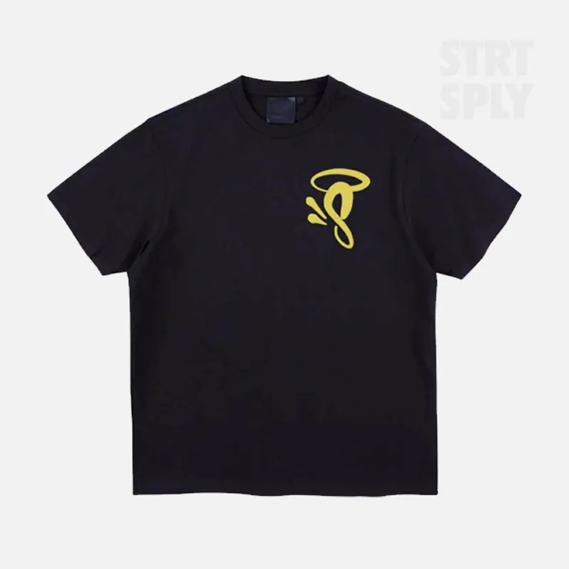 Syna World Halo S Logo T-Shirt - Black / Yellow