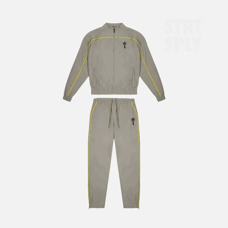 Trapstar Irongate T Panelled Shellsuit - Khaki / Yellow
