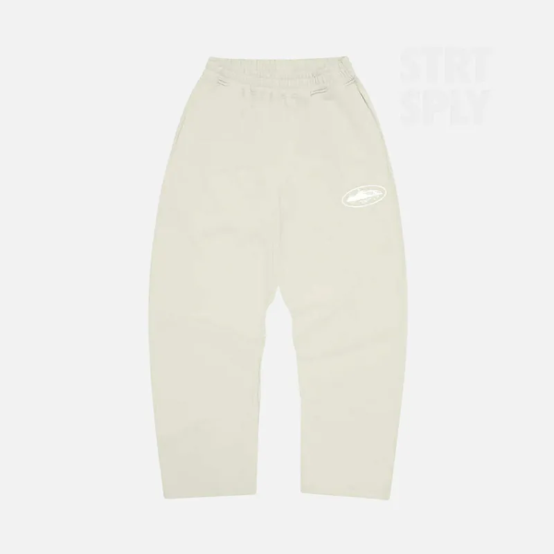 Corteiz RTW Island Puff Print Open Hem Pant - Off White