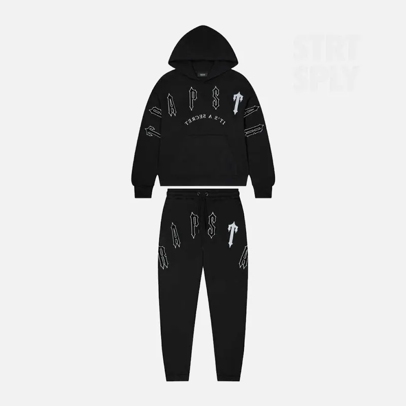 Trapstar Irongate Arch Chenille 2.0 Hooded Tracksuit - Black /White